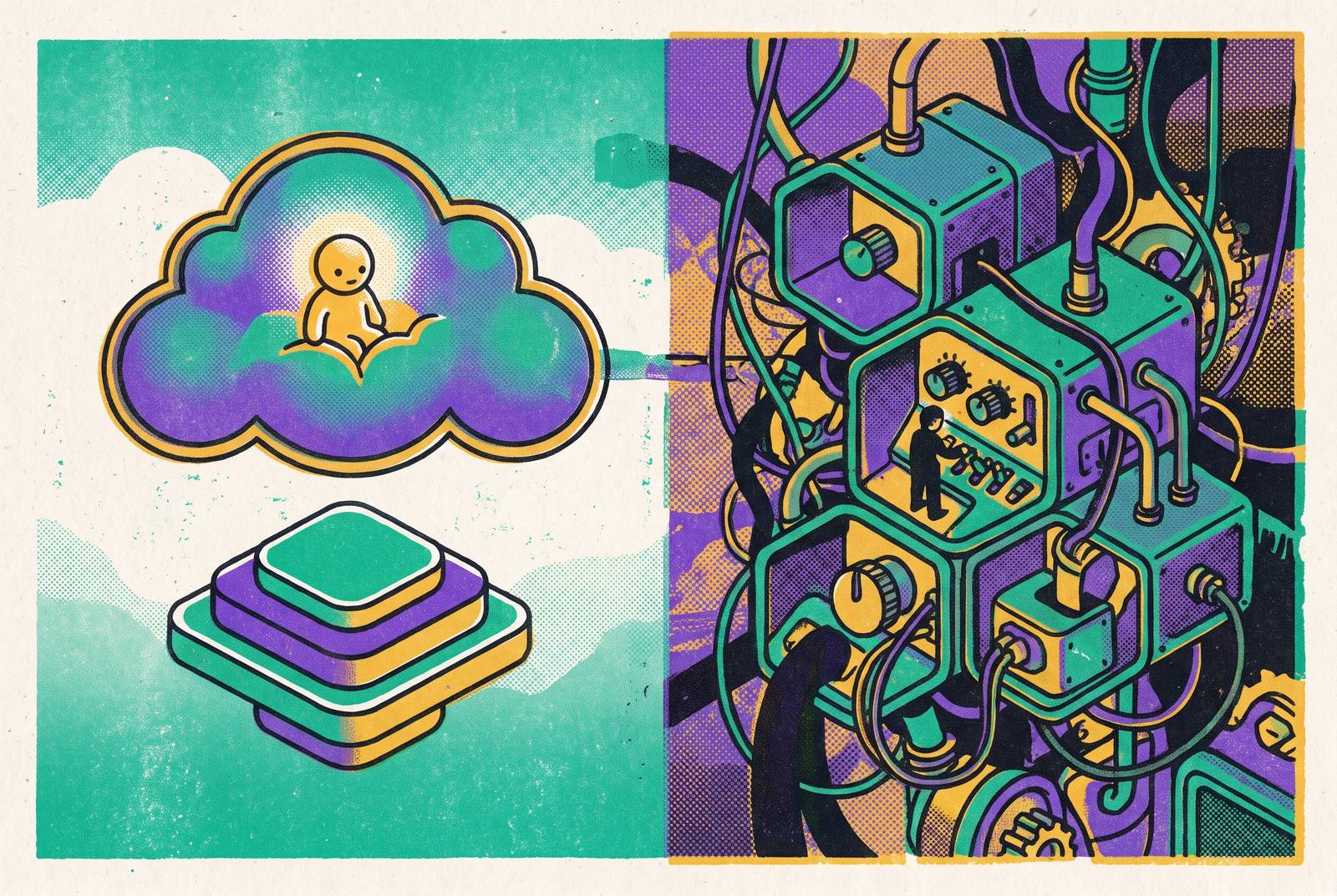 Cover illustration for “Managed Cloud Hosting Built for Agents Versus Kubernetes You Operate Yourself”