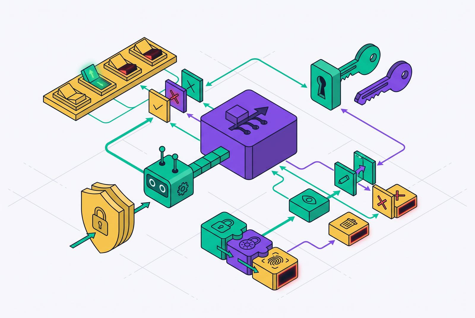 Cover illustration for “Scoping GitHub Permissions for Agent Automations”