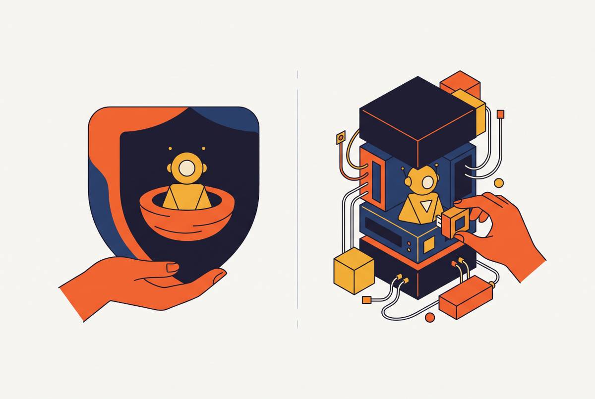 Cover illustration for “Managed Hosting vs Self-Hosting an AI Agent on a VPS”