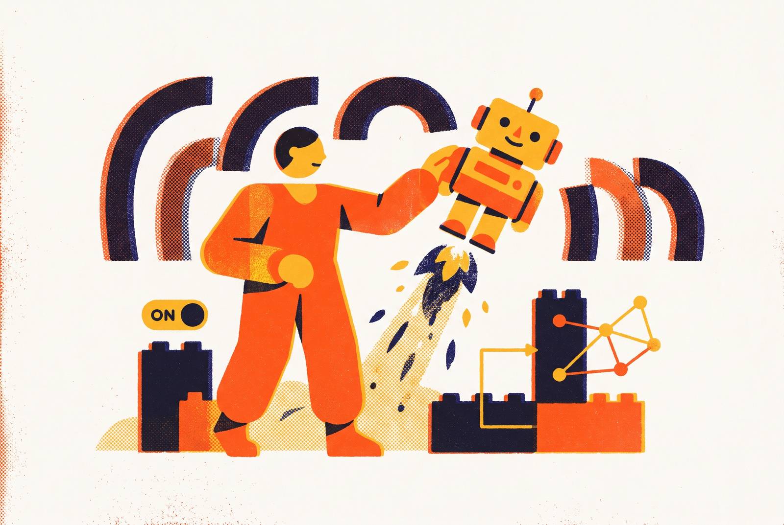 Cover illustration for “The Non-Technical Founder's Week-One Playbook for Shipping a Live AI Agent Product”