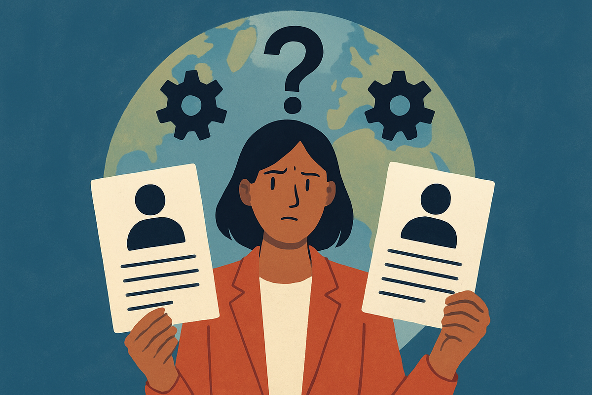 Cover illustration for “Contractor vs. Employee Classification for International Workers”