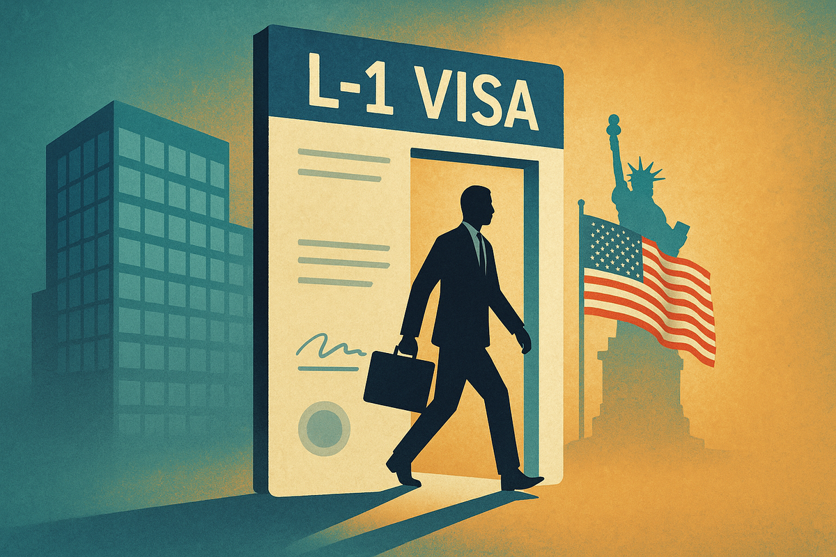 Cover illustration for “Sponsoring L-1 Visas for Intracompany Transferees”
