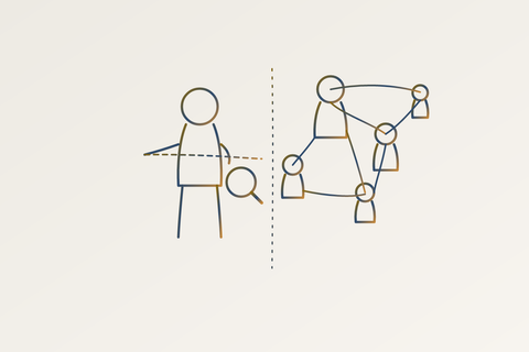 Cover illustration for “Why the Strongest Sourcer at a Firm Is Rarely the Most Connected”