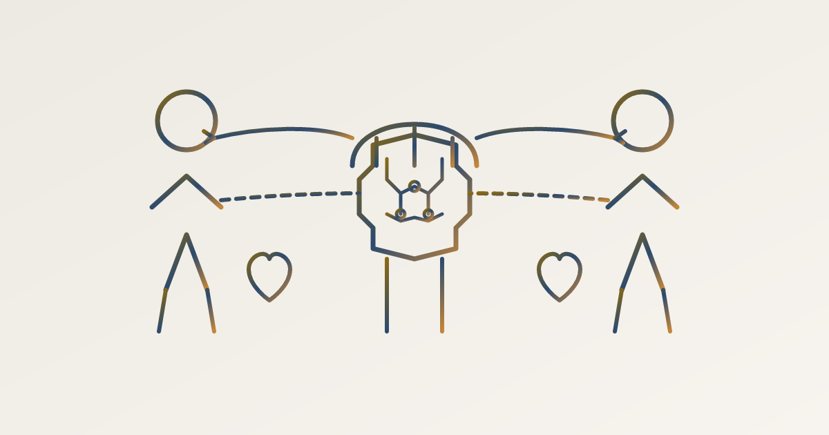 Cover illustration for “Human-in-the-Loop Constraints for AI Relationship Assistants”