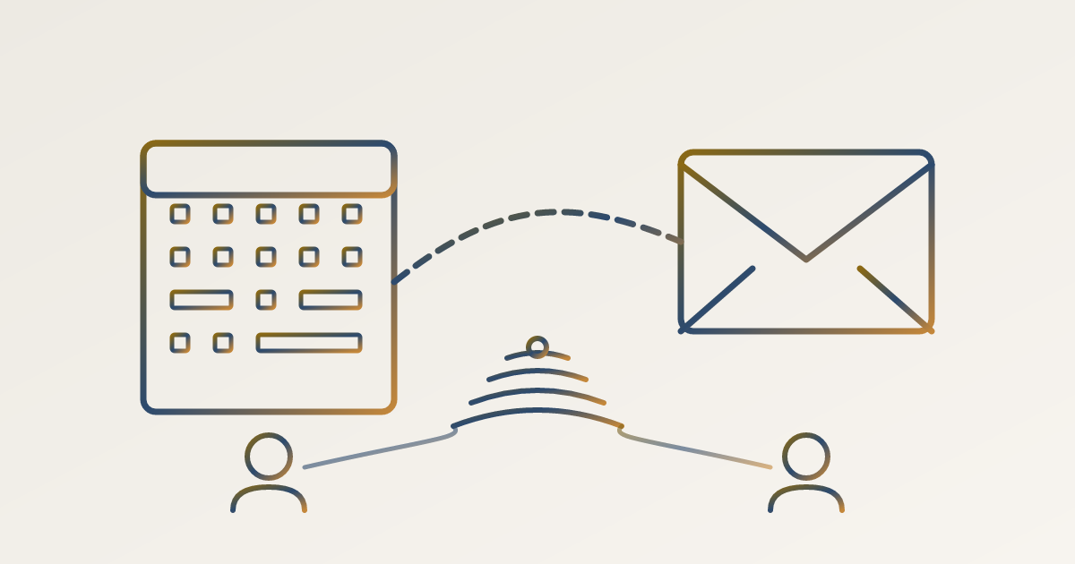 Cover illustration for “Using Calendar and Email Data to Score Connection Strength”