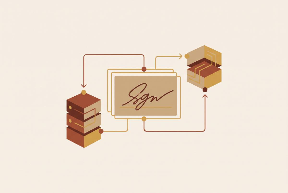 Cover illustration for “E-Signature API Integration Patterns for Enterprise Applications”