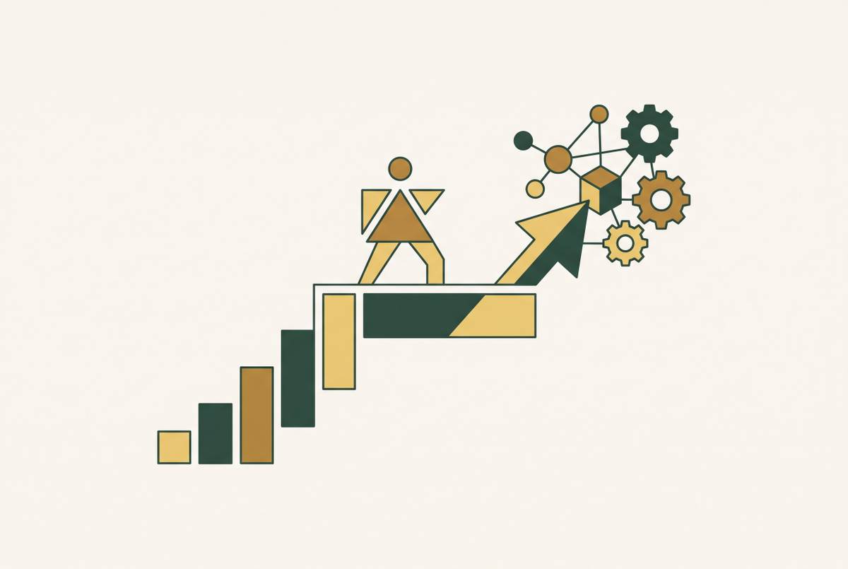 Cover illustration for “AI Adoption Plateaus and How Enterprises Restart Momentum”