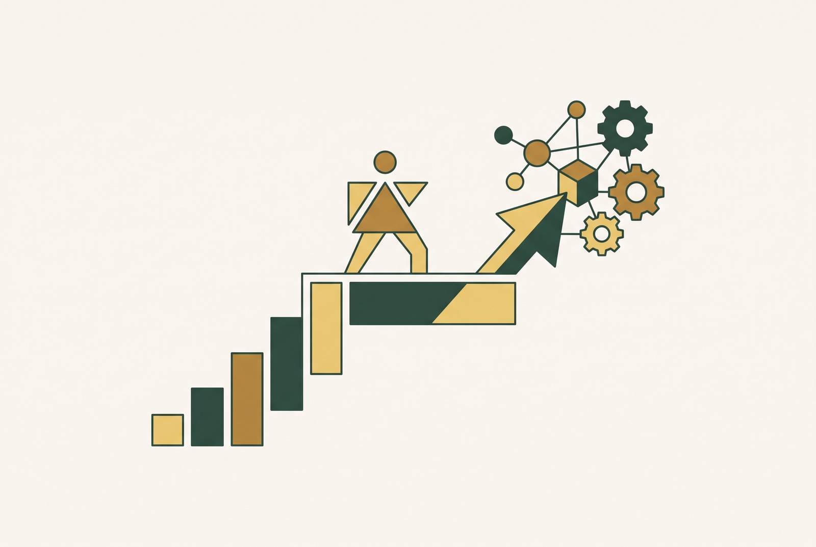 Cover illustration for “AI Adoption Plateaus and How Enterprises Restart Momentum”