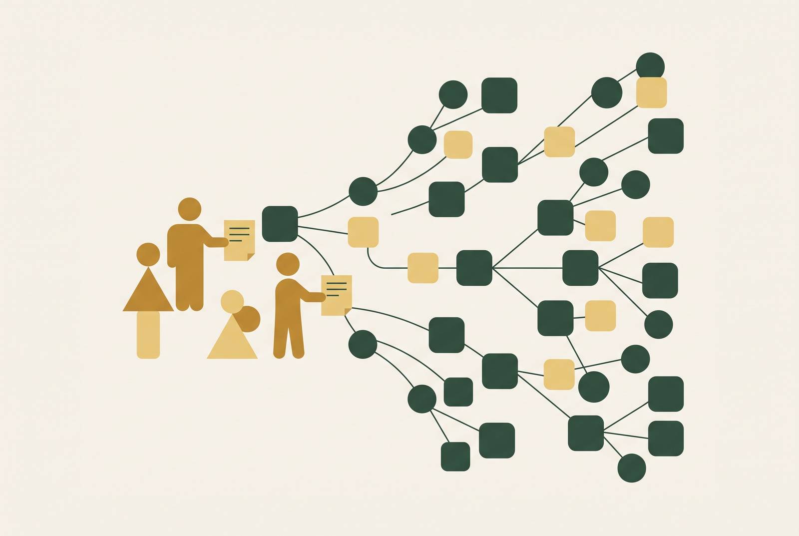 Cover illustration for “Enabling Non-Technical Employees With AI Agents at Scale”