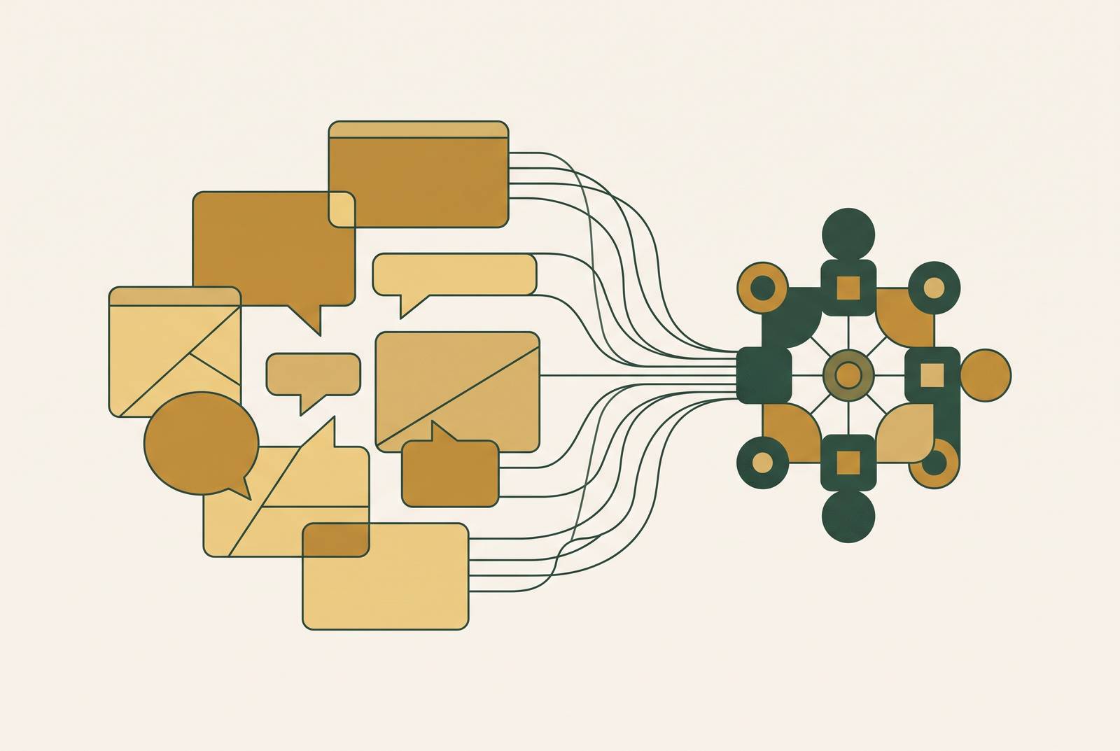 Cover illustration for “Slack and Collaboration Tool Integration as an AI Agent Onramp”