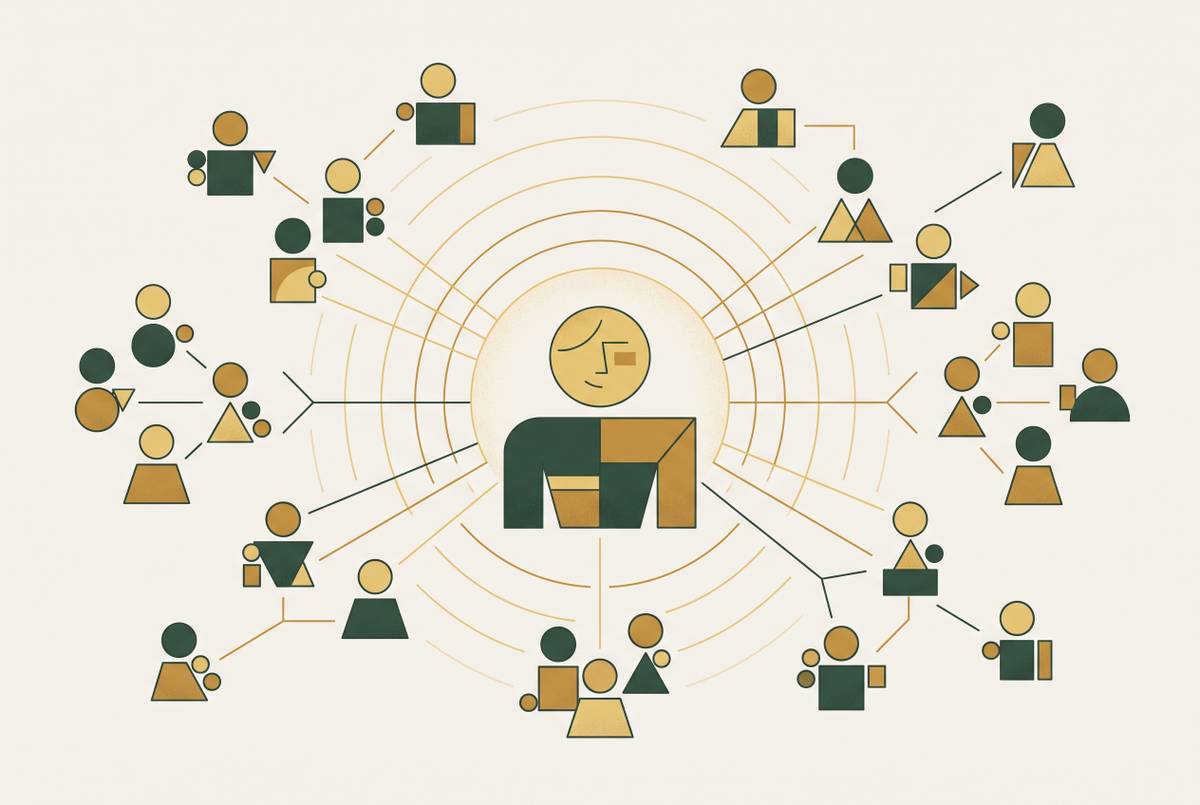 Cover illustration for “Enterprise AI Champion Networks and Internal Evangelism”