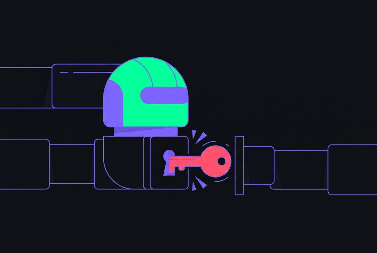 Cover illustration for “JIT Credential Provisioning for AI Agents in Enterprise Pipelines”