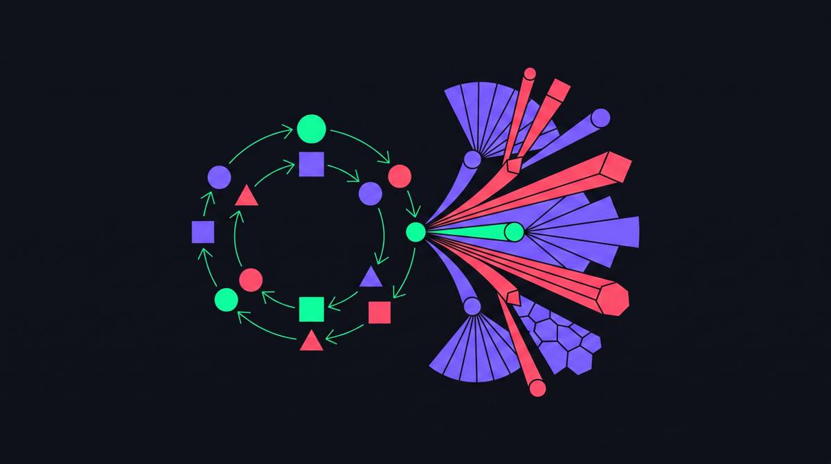 Cover illustration for “Agentic AI vs Generative AI Core Differences”