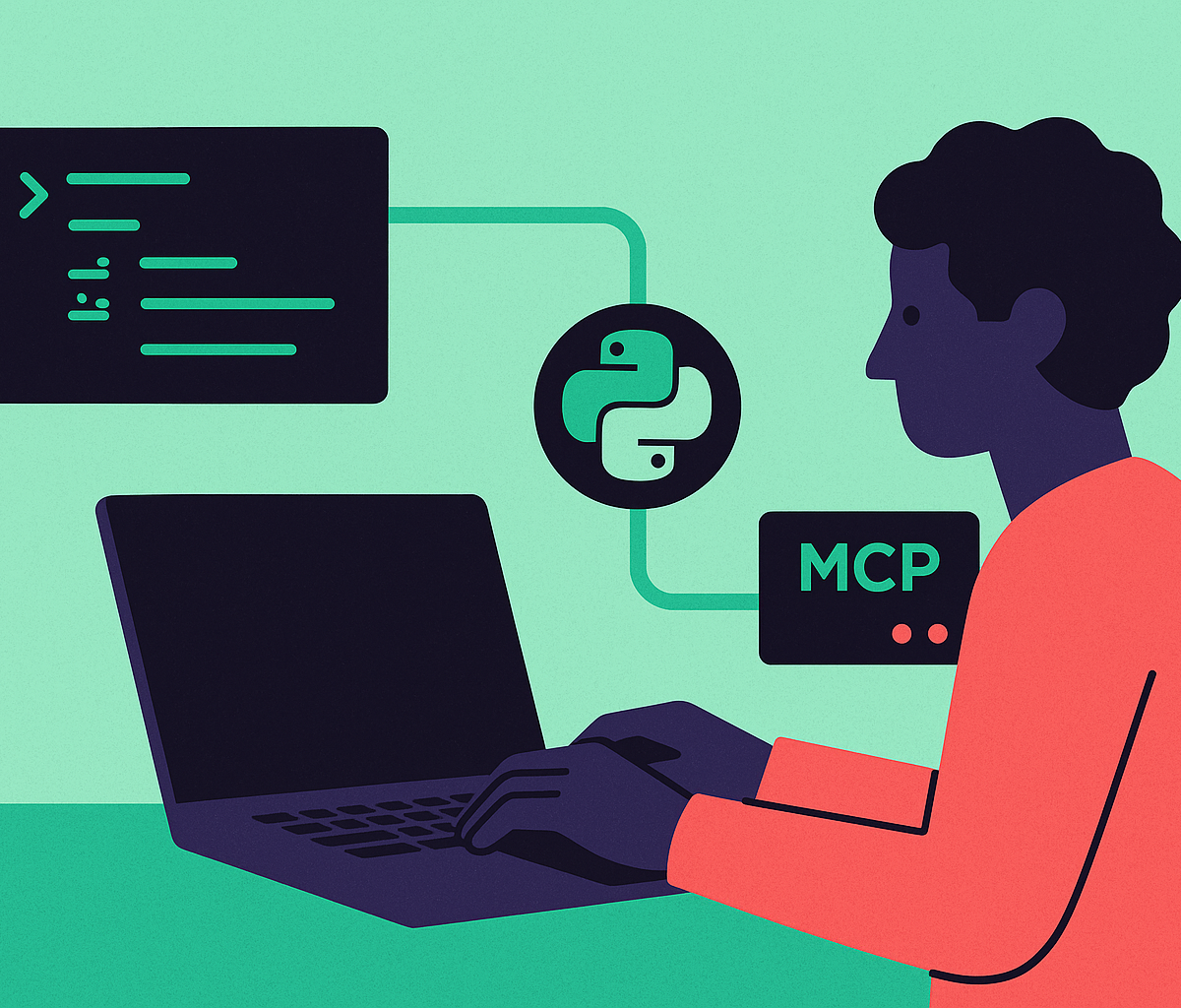 Cover illustration for “Building a Minimal MCP Client in Python”