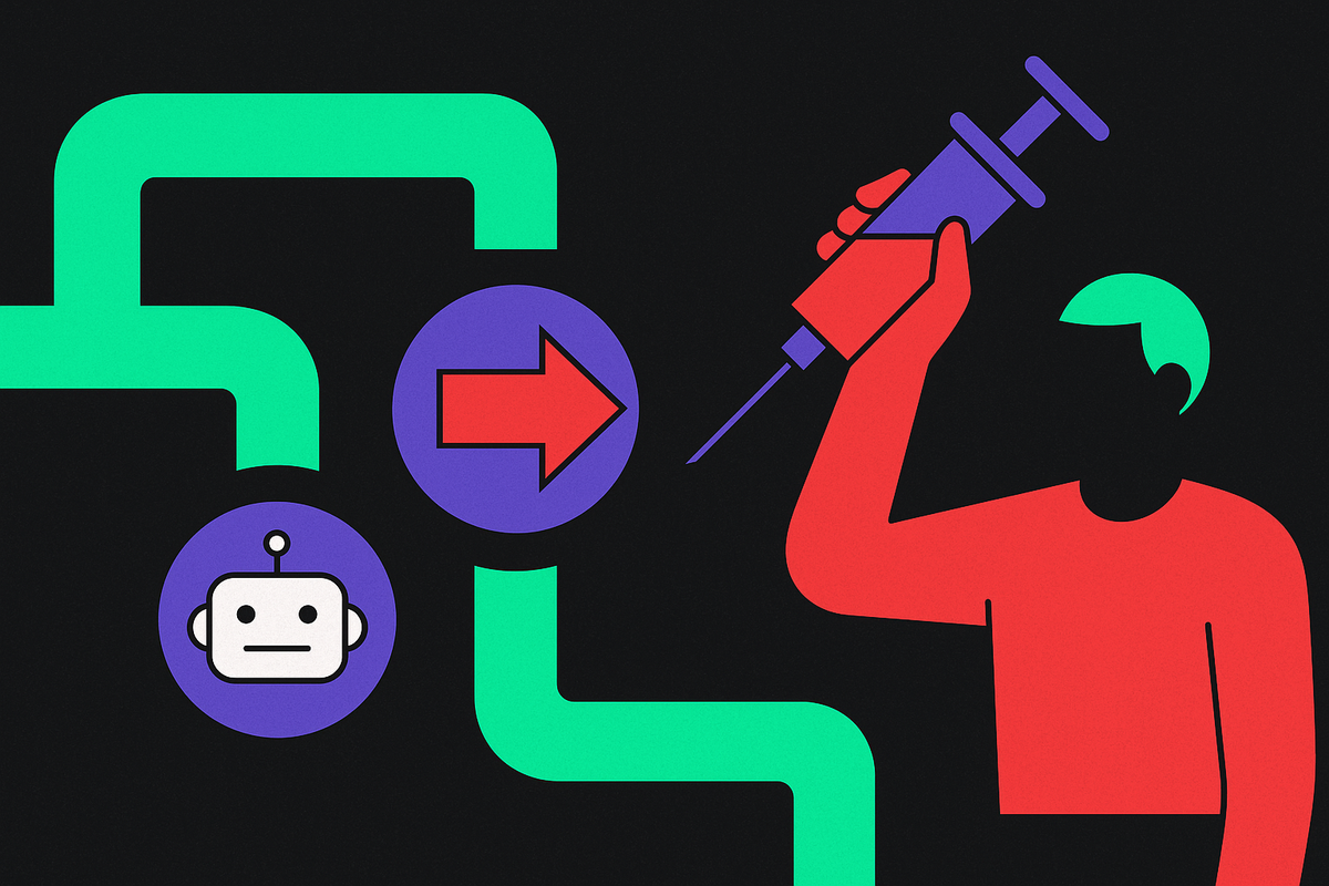 Cover illustration for “Prompt Injection in Agentic Pipelines”