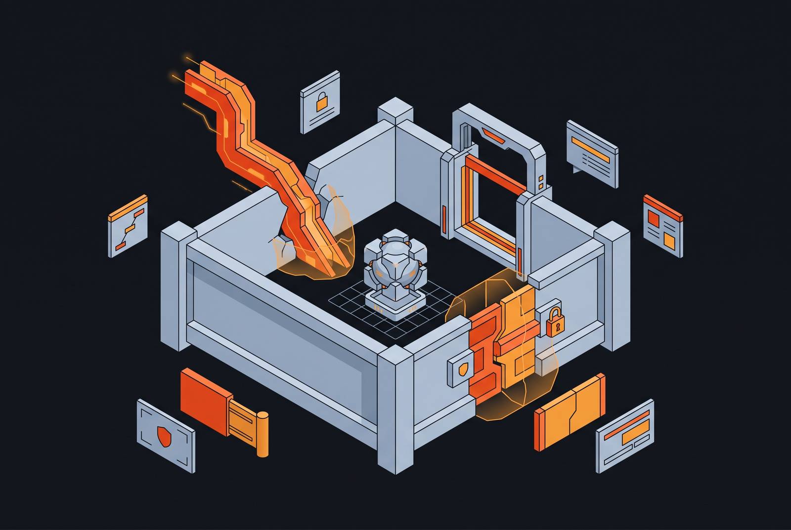 Cover illustration for “Agent Sandbox Escape Techniques and Mitigations”