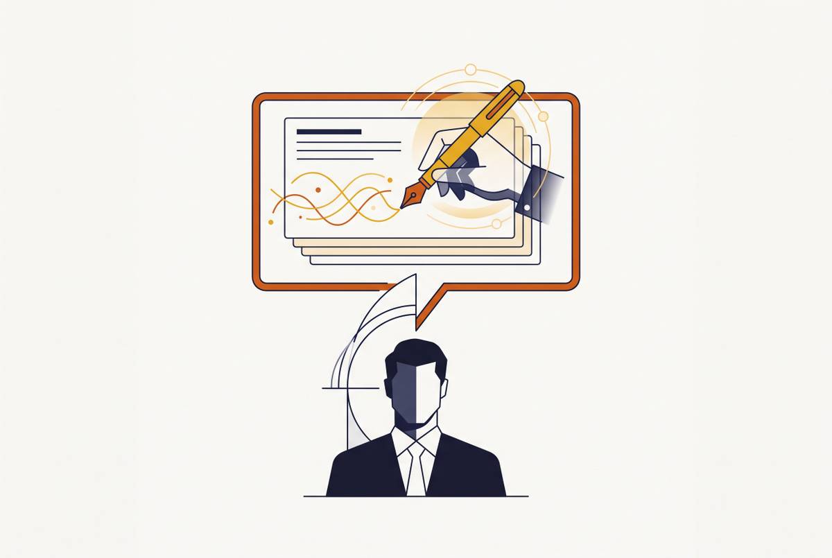 Cover illustration for “LinkedIn Ghostwriting for Executives — How It Works”