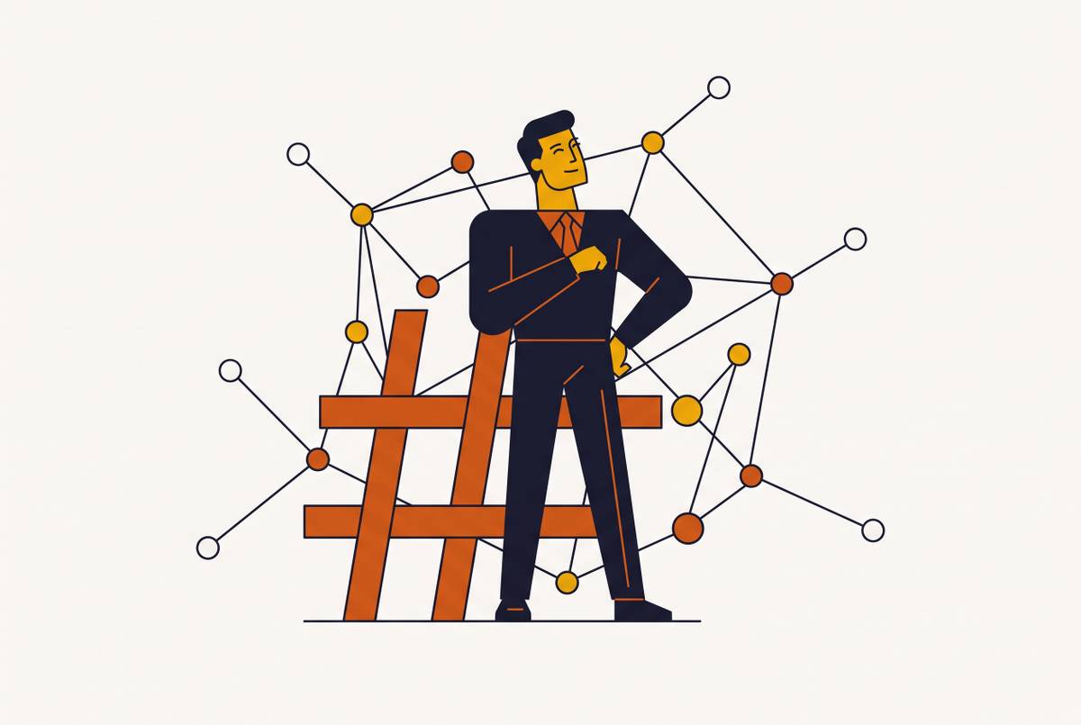 Cover illustration for “LinkedIn Hashtag Strategy for Executive Thought Leaders”