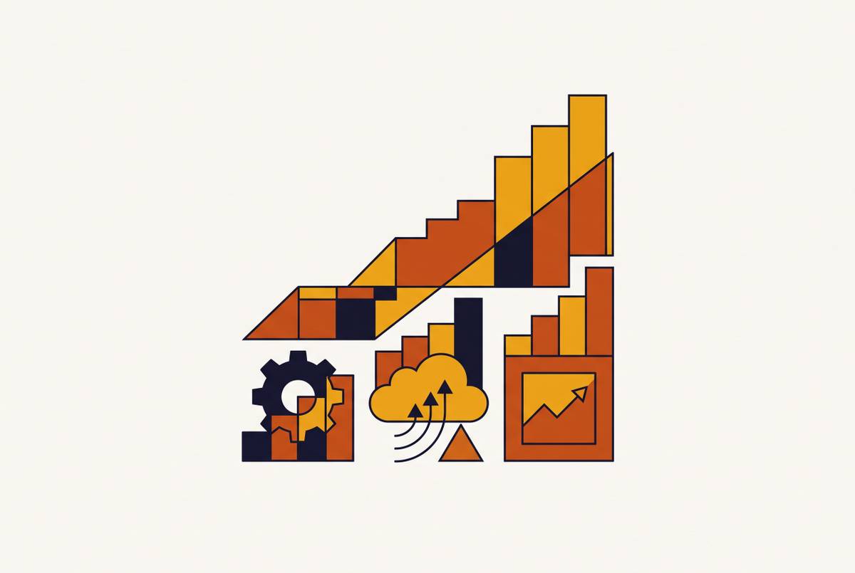 Cover illustration for “LinkedIn Follower Growth Rate Benchmarks by Industry”