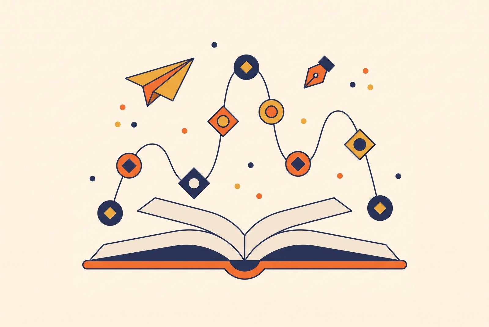 Cover illustration for “Seven-Point Story Structure for Nonfiction Writers”