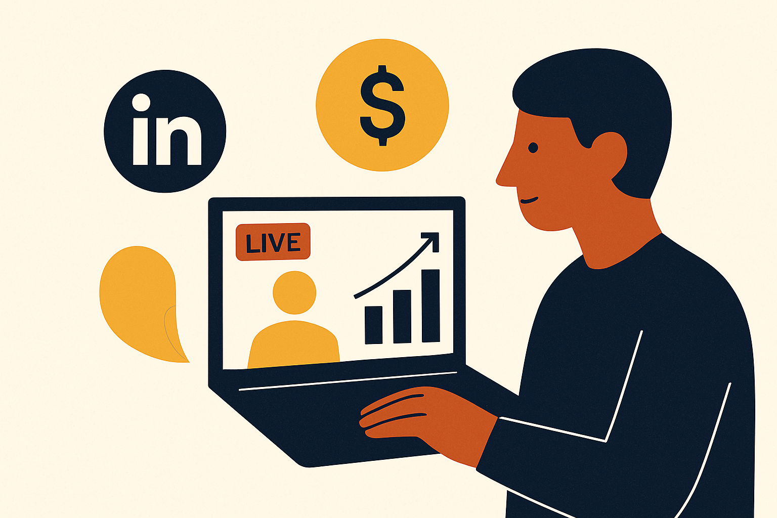 Cover illustration for “LinkedIn Visibility During a Live Fundraising Round”