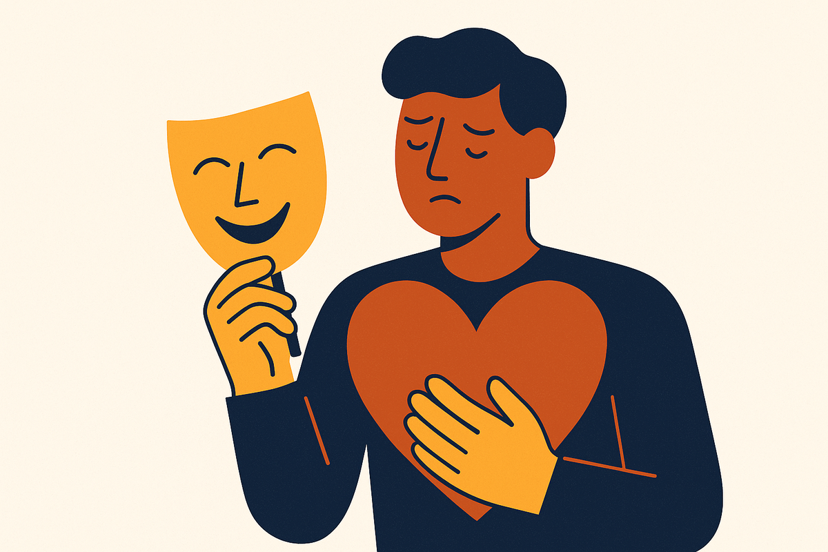 Cover illustration for “Authentic Vulnerability in Founder Content Without Oversharing”