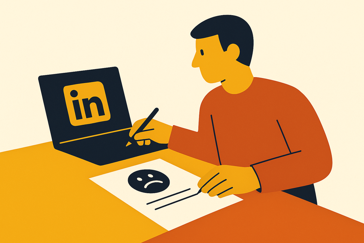 Cover illustration for “Turning Founder Failures Into High-Performing LinkedIn Posts”