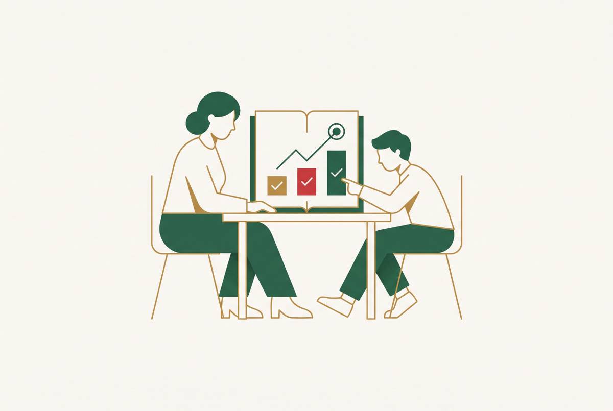Cover illustration for “Score-Goal Conferencing to Build Student-Owned Study Plans”