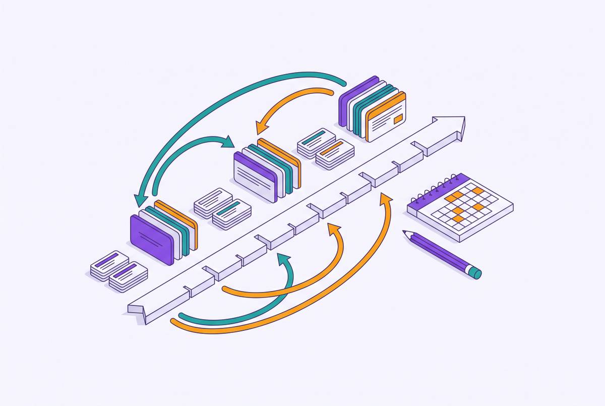 Cover illustration for “Spaced Repetition Schedules for SAT Vocabulary and Grammar”