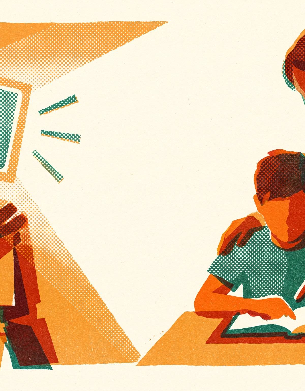 Cover illustration for “AI Tutoring Versus Human Tutoring Outcomes”