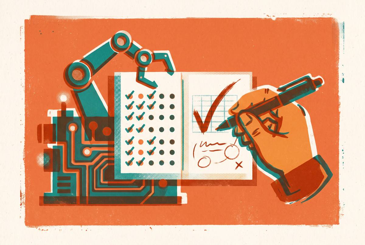 Cover illustration for “AI Grading vs Human Grading in Student Assessment”