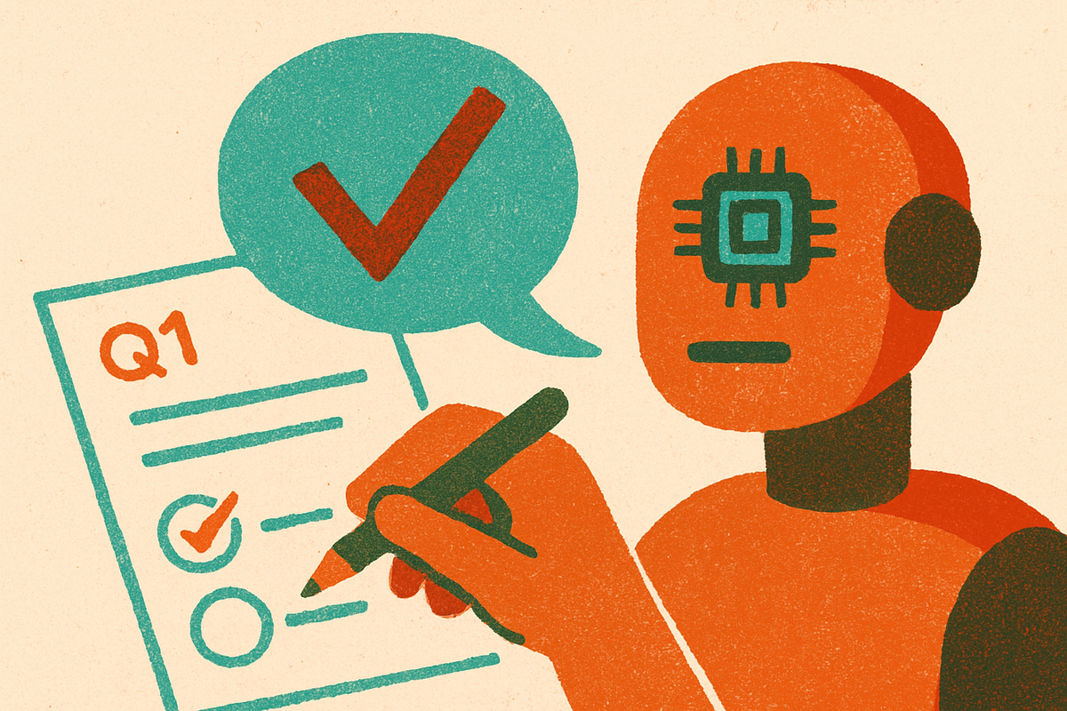 Cover illustration for “AI-Powered Feedback on AP Free Response Questions”
