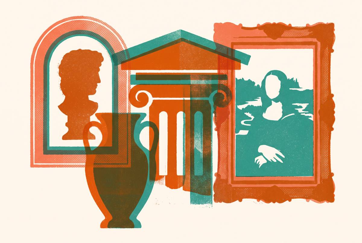 Cover illustration for “AP Art History Key Works and Periods Most Tested on the Exam”