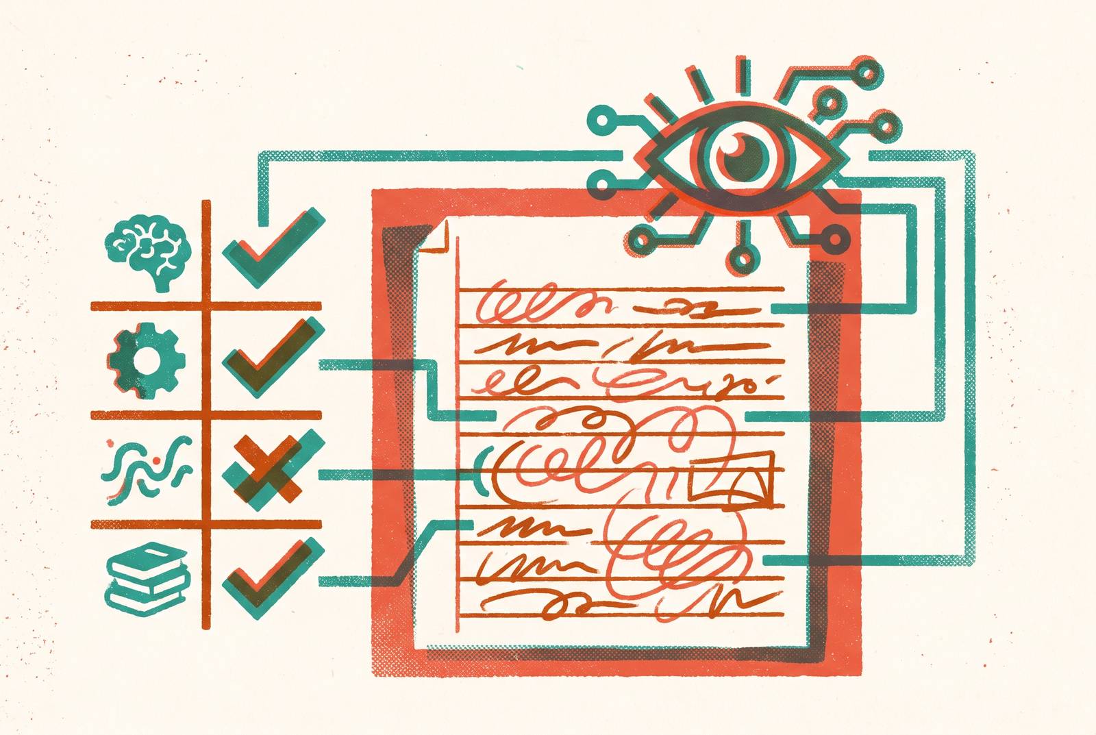 Cover illustration for “How AI FRQ Graders Score Your AP Answers Against College Board Rubrics”