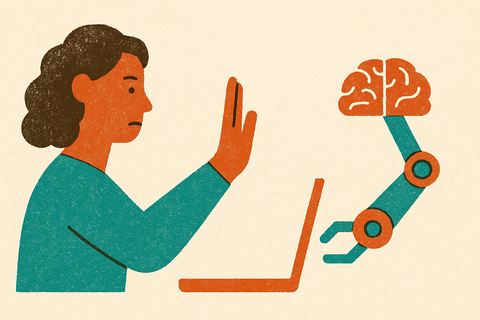 Cover illustration for “Teacher Adoption Barriers for AI Classroom Tools”