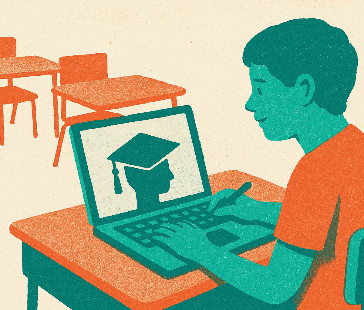 Cover illustration for “Personalized Learning Technology in K-12 Classrooms”