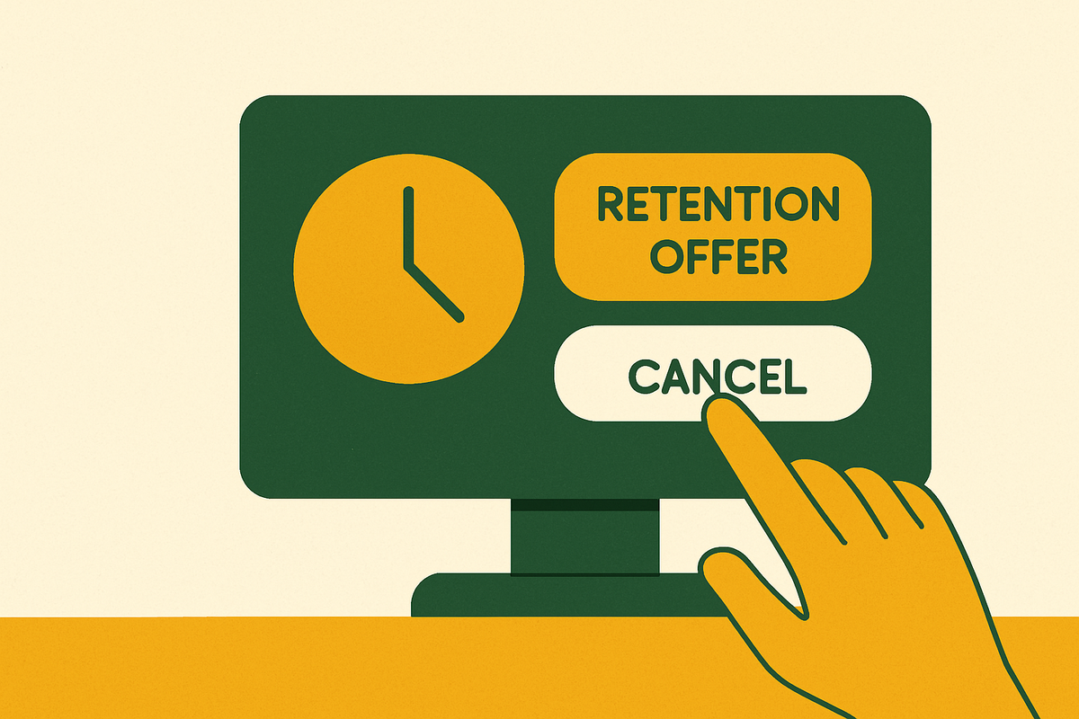 Cover illustration for “Retention Offer Timing in Cancellation Flows”