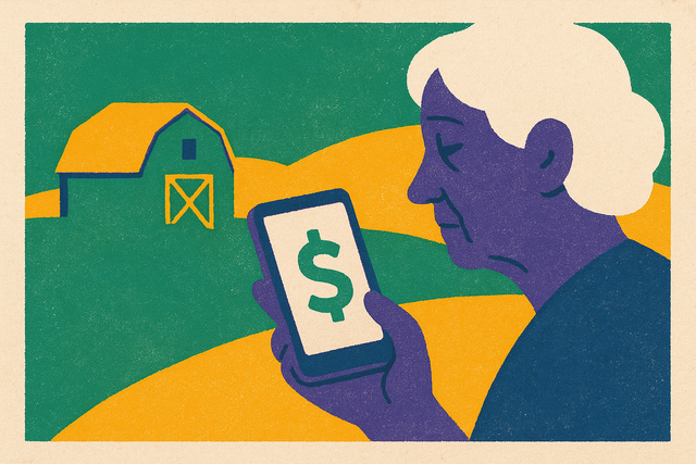 Cover illustration for “Digital Banking Access Gaps for Rural and Elderly Populations”