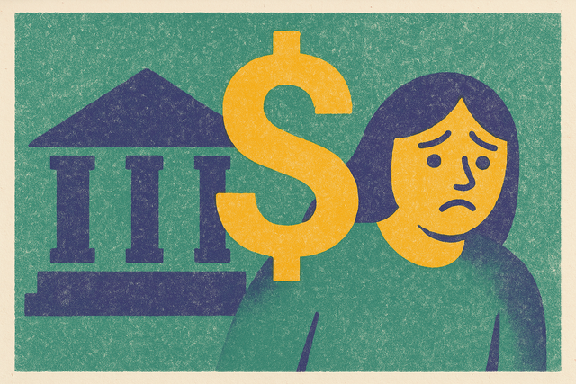 Cover illustration for “The Dollar Cost of Being Unbanked in America”