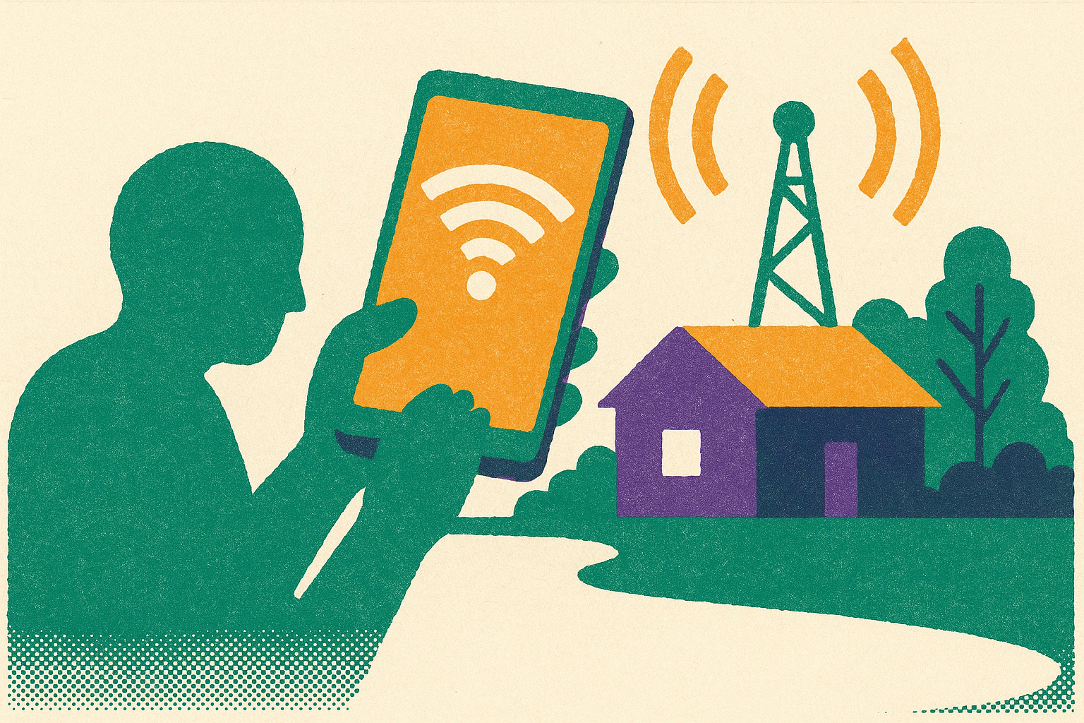 Cover illustration for “Digital Banking Access Gaps for Rural and Elderly Populations”