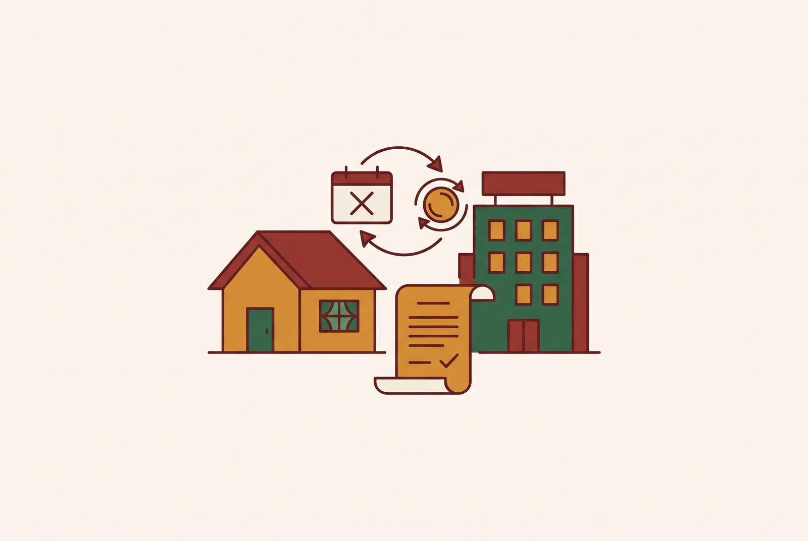 Cover illustration for “Airbnb and Hotel Refund Policies for Cancellations and Complaints”