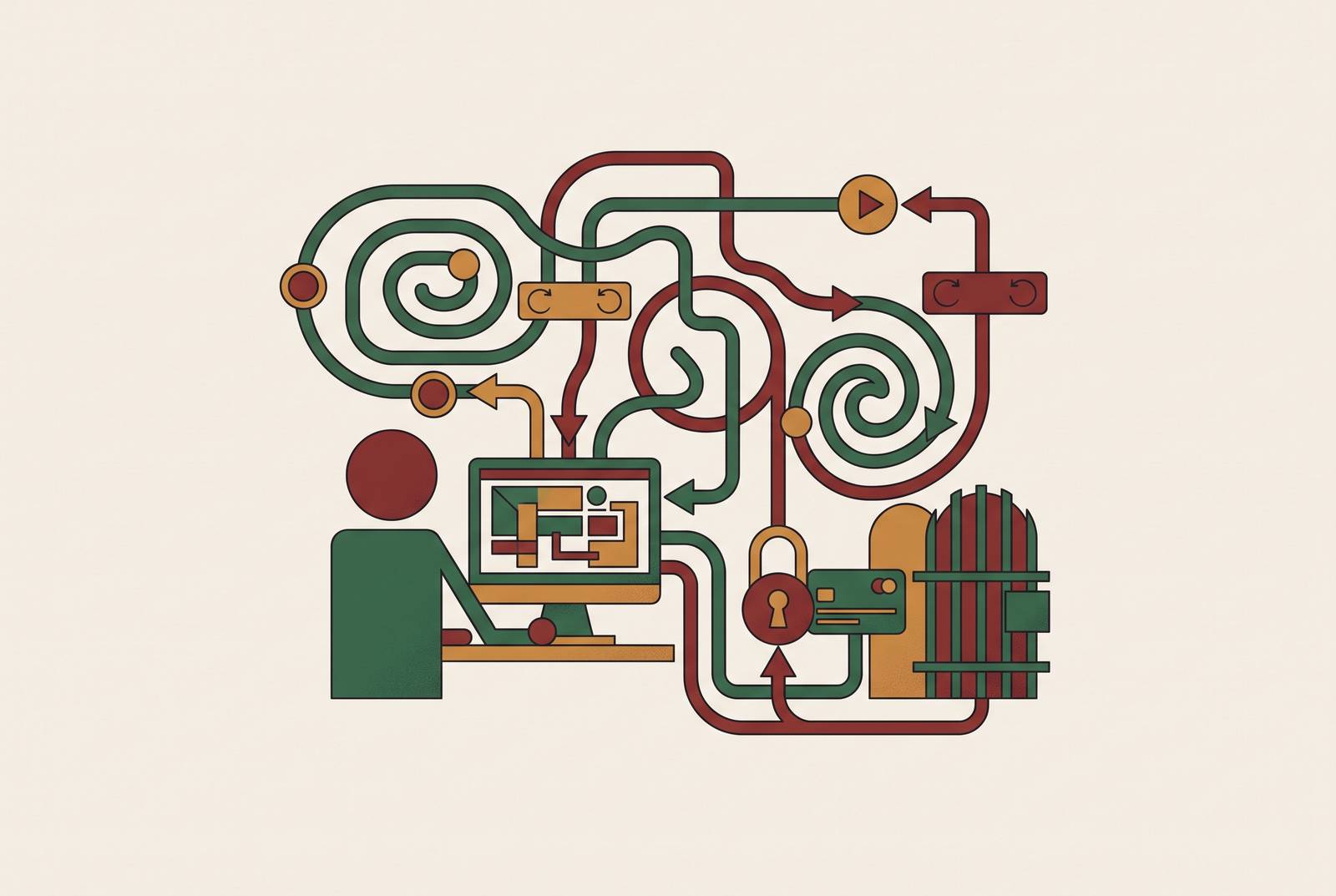 Cover illustration for “Subscription Services With No Easy Cancellation Online”