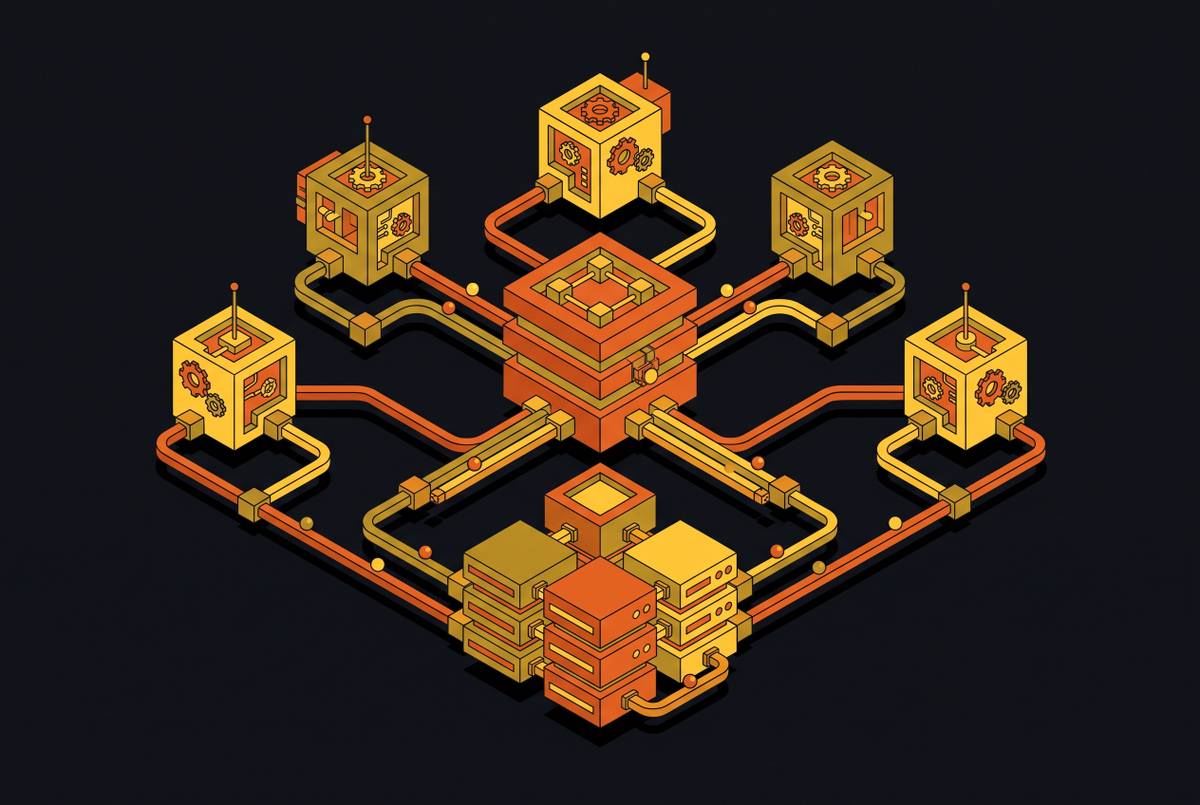 Cover illustration for “Multi-Agent Orchestration Patterns for Production Codebases”
