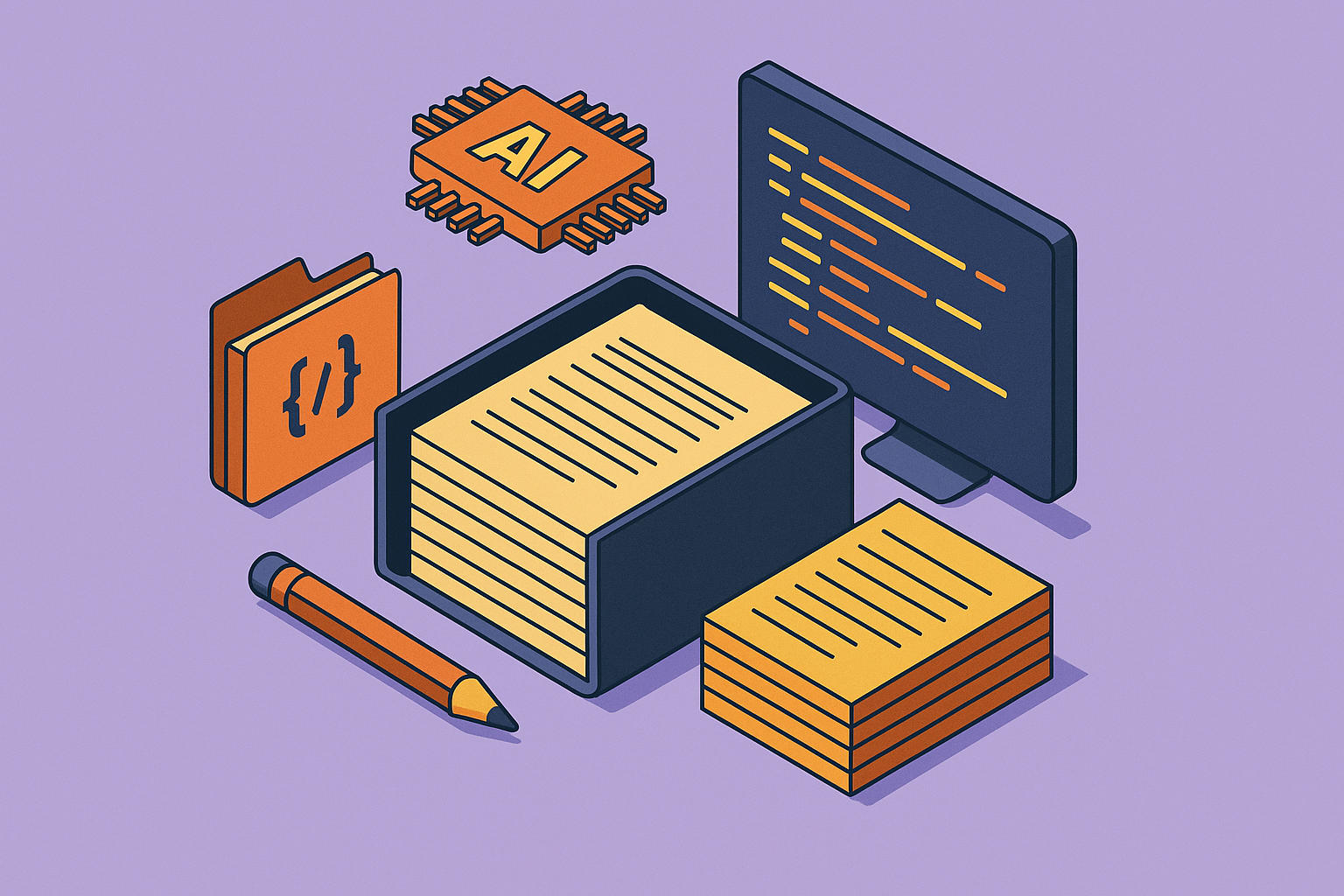 Cover illustration for “Context Files for AI Coding Agents in Large Repos”