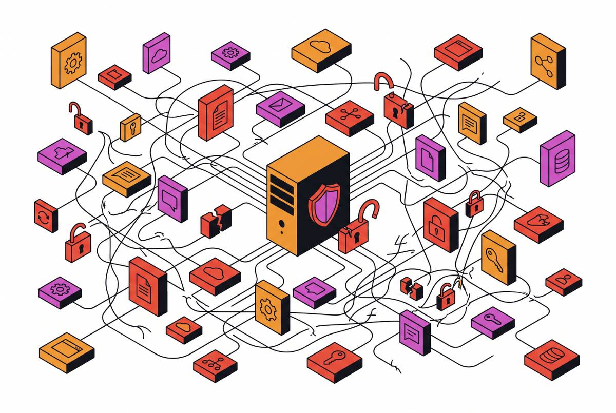 Cover illustration for “Vendor Sprawl Security Risk in Small Business IT”