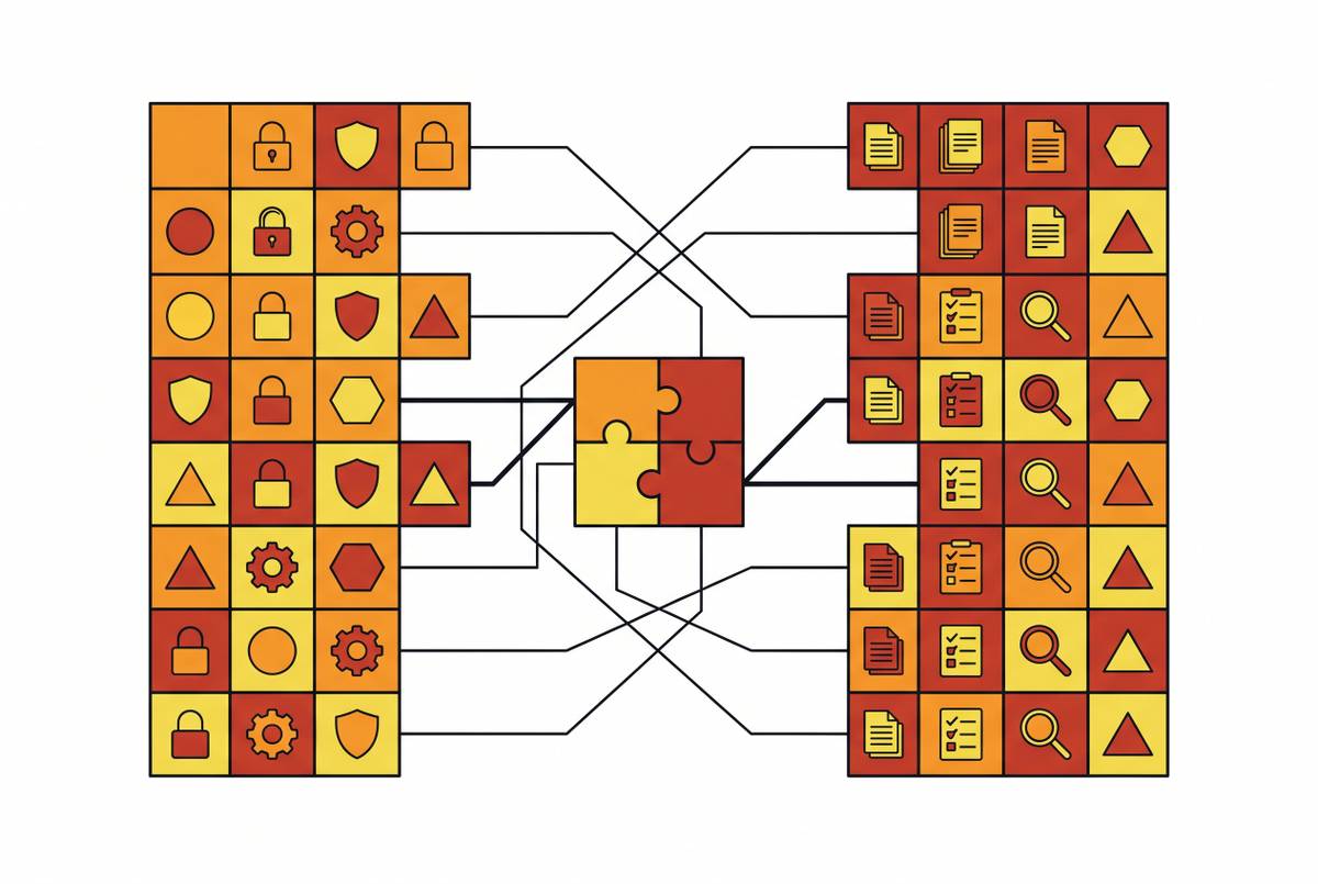 Cover illustration for “Evidence Mapping Accuracy Between Security Controls and Audit Framework Requirements”
