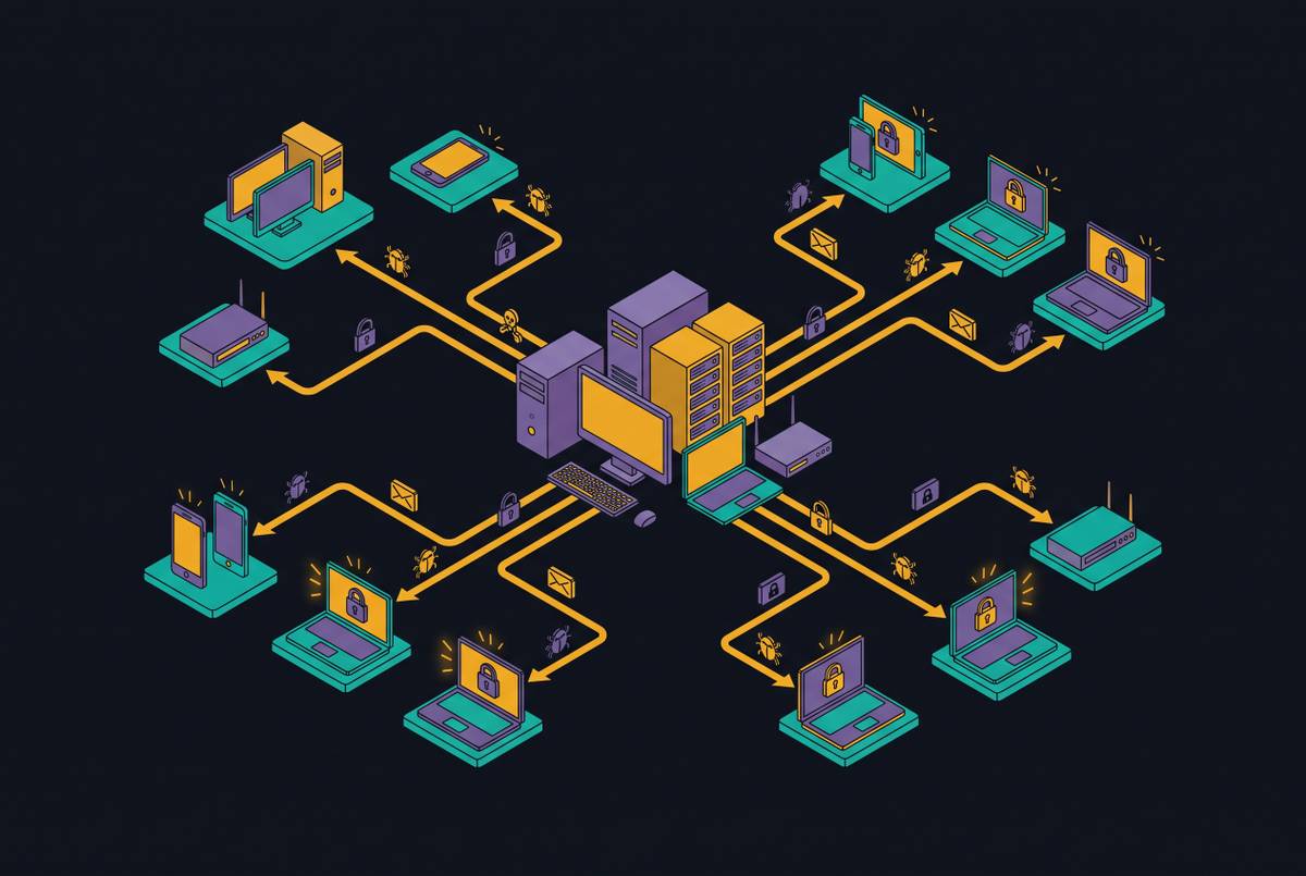Cover illustration for “Ransomware Propagation Paths Through Unmanaged Endpoints”