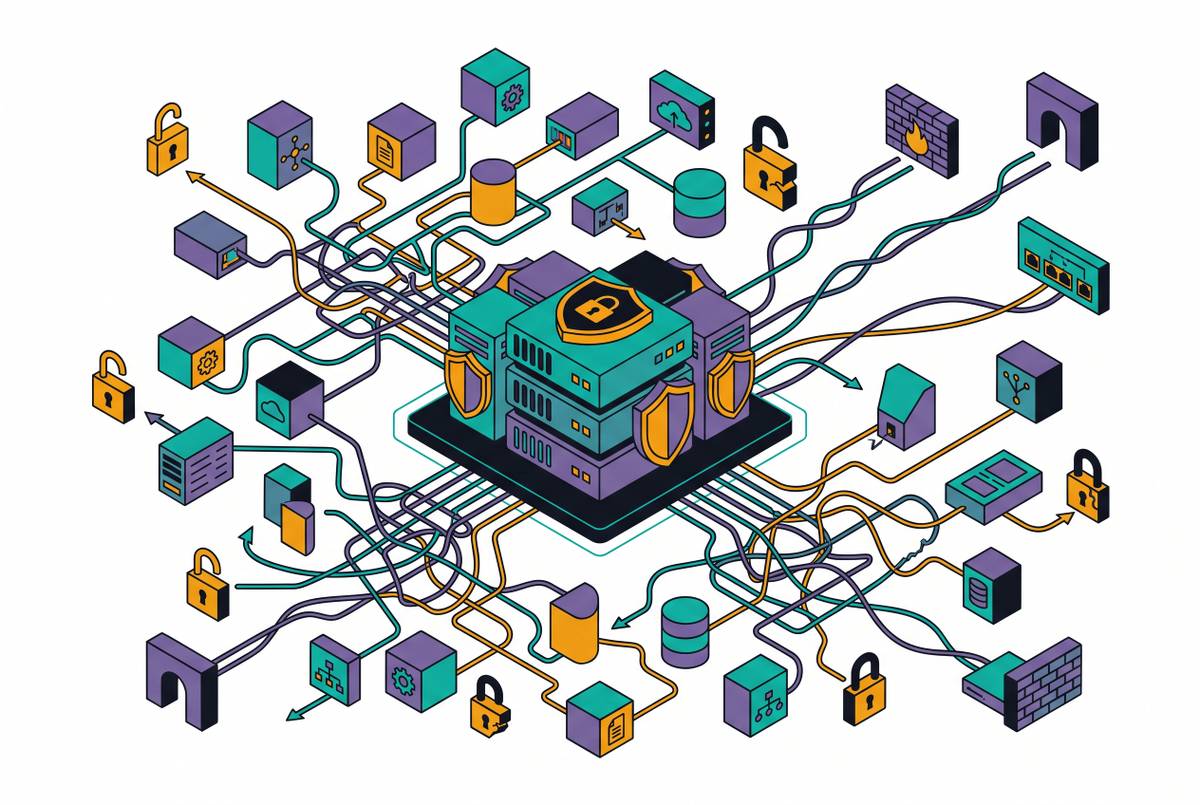 Cover illustration for “Vendor Sprawl Risk in SMB Security Stacks”