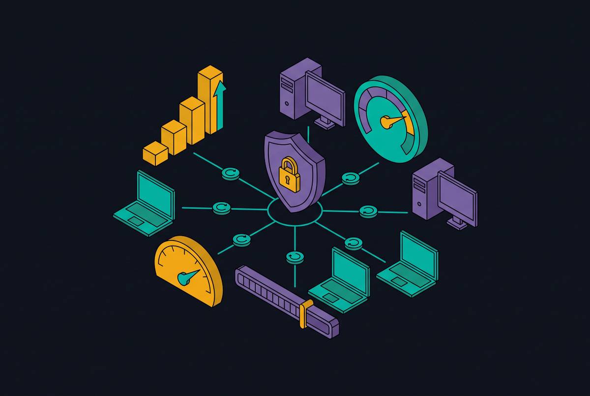 Cover illustration for “Lean IT Team Endpoint Security Benchmarks”
