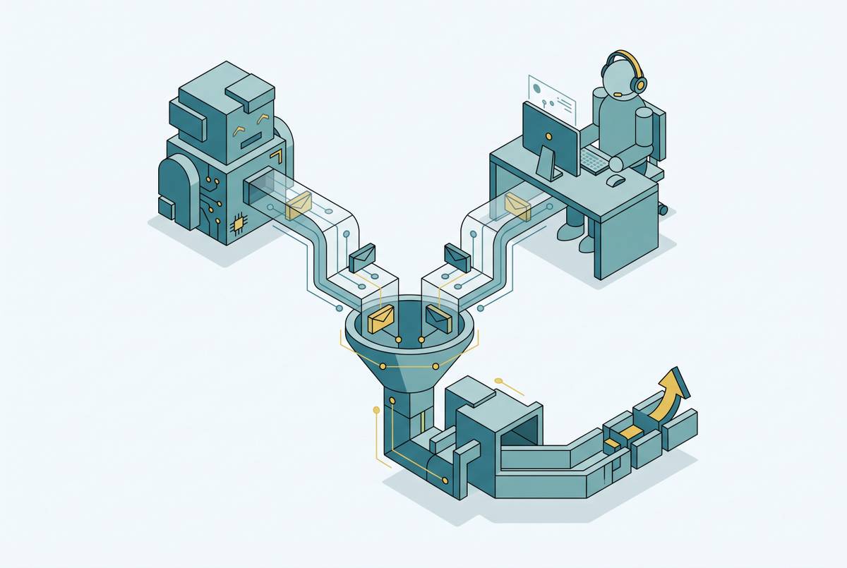 Cover illustration for “AI SDR Agents vs Human SDRs for Outbound Pipeline”